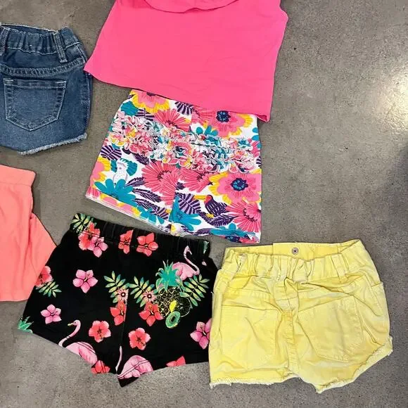 Childrens place shorts bundle girls  infant baby 12-18 month 6 piece set - Picture 6 of 7